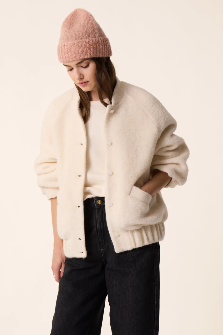 veste_maille_hildou_creme_2.webp Veste maille Hildou | Des Petit Hauts Fashion